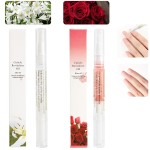 Meschett 2PCS Cuticle Oil Pens for Nail Care,Cuticle Revitalizer Oil Pen with Soft Brush,Cuticle Oil to Prevent Nail Cracking and Dry (Lily & Rose Flavor)