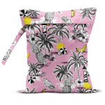 zcyxuuw Wet Bag, Wet Dry Bag, Wet Bag for Swimsuit, Travel, Beach, Pool, Diapers, Dirty Yoga Gym Clothes, Makeup Bag, Waterproof Tropical Palm Leaves Decor Jungle Palm Leaf Favors