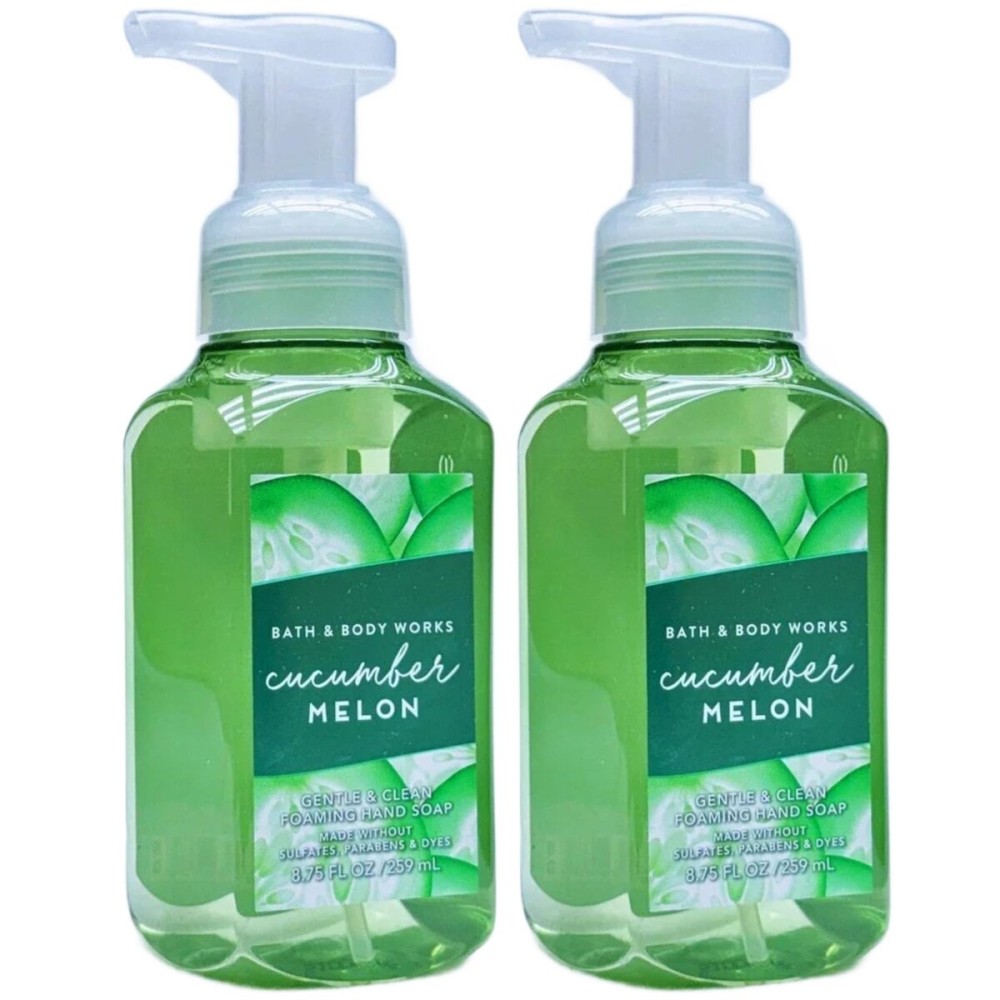 Bath and Body Works Gentle Foaming Hand Soap 8.75 Ounce 2-Pack (Cucumber Melon)