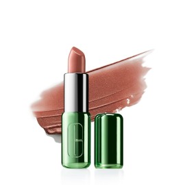 Clinique Pop Longwear Lipstick | Long Lasting, Satin, Matte + Shine, Bare Pop, 1 Count