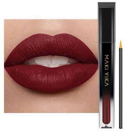 MAKI YIKA Dark Brown Lipstick for Women Color Stay Long Lasting Lipsticks, No Smudge Matte Liquid Lipstick Transferproof Cruelty-Free Lip Color |Chocolate Delight
