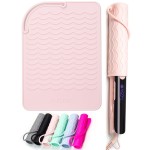 ANGENIL Flat Iron Silicone Mat and Travel Case for Hair Tools - Heat Resistant Mat, Straightener Pad, and Curling Iron Sleeve (9 x 6.5)