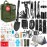 Survival Kit, 250Pcs Survival Gear First Aid Kit with Molle System Compatible Bag and Emergency Tent, Emergency Kit for Earthquake, Outdoor Adventure, Hiking, Hunting, Gifts for Men Women