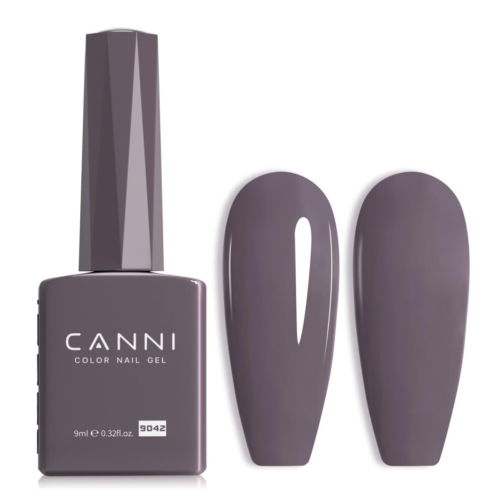 CANNI Grey Gel Nail Polish, 1Pcs Dark Grey Gel Polish Brown Color High Gloss Soak Off U V Nail Manicure Salon DIY