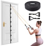Brebebe Door Anchor Strap for Resistance Bands Exercises, Multi Point Anchor Gym Attachment for Home Fitness, Portable Door Band Resistance Workout Equipment, Easy to Install, Punch-Free, Nail-Free