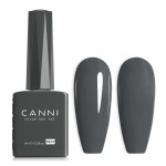 CANNI Grey Gel Nail Polish, Dark Grey Gel Polish Color High Gloss Soak Off U V French Nail Manicure Salon DIY