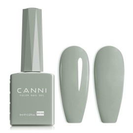 CANNI Light Green Gel Nail Polish, 1Pcs Sage Green Gel Polish Mint Color High Gloss Soak Off U V Nail Manicure Salon DIY