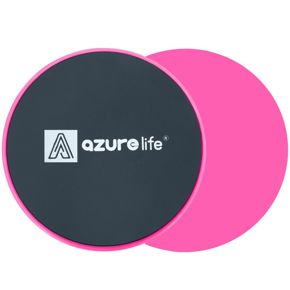 A AZURELIFE Exercise Core Sliders, Dual Sided Exercise Gliding Discs Use on Carpet or Hardwood Floors, Light and Portable, Perfect for Abdominal&Core Workouts