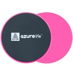 A AZURELIFE Exercise Core Sliders, Dual Sided Exercise Gliding Discs Use on Carpet or Hardwood Floors, Light and Portable, Perfect for Abdominal&Core Workouts