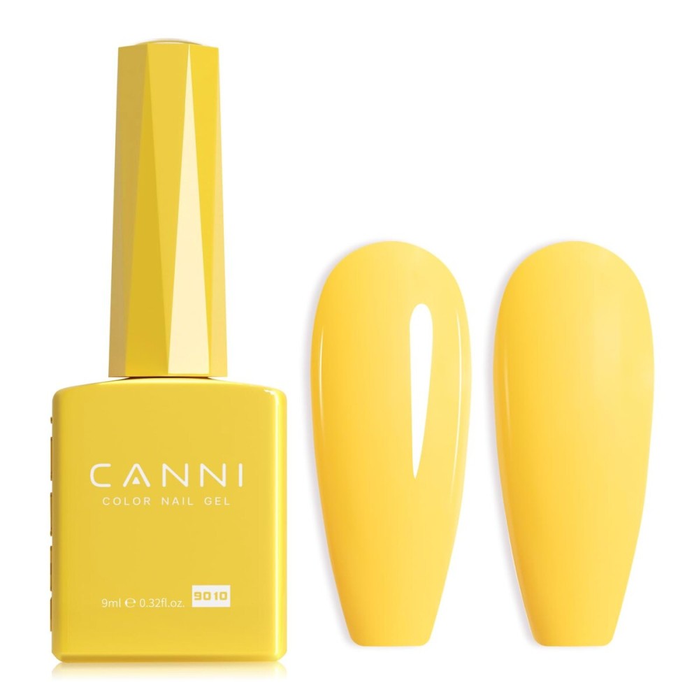CANNI Yellow Gel Nail Polish, 1Pcs Pastel Yellow Gel Polish Color High Gloss Soak Off U V Nail Manicure Salon DIY