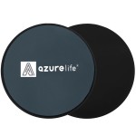 A AZURELIFE Exercise Core Sliders, Dual Sided Exercise Gliding Discs Use on Carpet or Hardwood Floors, Light and Portable, Perfect for Abdominal&Core Workouts