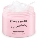 grace & stella Cleansing Balm - Oil-Based Makeup Remover - Gentle & Moisturizing Facial Cleanser, Non-Stripping Formula for Double Cleansing Heavy Makeup - Vegan Fragrance-Free Skincare (164g / 5.8oz)