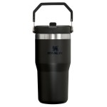 Stanley IceFlow Flip Straw Tumbler with Handle 20 oz | Twist On Lid and Flip Up Straw | Leak Resistant Water Bottle | Insulated Stainless Steel |BPA-Free | Black 2.0