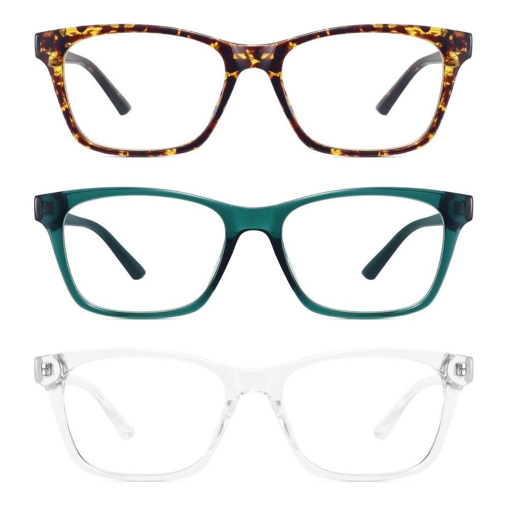 MEETSUN 3-Pack Blue Light Blocking Glasses, Anti Eye Strain Headache, Computer Glasses UV400 (Blue + Clear + Tortoise)