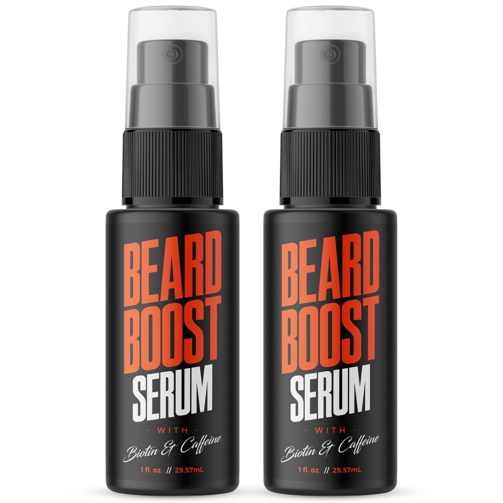 Wild Willies Beard Growth Serum (2-Pack) - Natural Beard Care with Biotin & Caffeine for Healthier, Thicker & Fuller-Looking Mustache - Daily Grooming Routine Nourishes & Hydrates Mens Facial Hair
