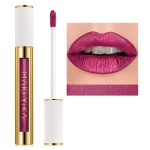 MAKI YIKA Metallic Lipstick Long Lasting Hot Pink Lipsticks for Women Shine Red Lipstick Smudgeproof Transferproof Lip Gloss (BR02 Metal Barbie)
