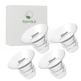 TOVVILD 20mm Flange Inserts for 24mm Flange/Shield, Compatible with Momcozy/Medela/MOMMED/Spectra Breast Pumps, Pump Parts Replace (4PCS 20mm)