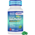 GenCare -Extra Strength Gas Relief Simethicone 125mg (180 Softgels) Maximum Strength Anti Gas Pills for Bloating Relief, Pressure & Discomfort - Compare to Generic Extra Strength Gas X