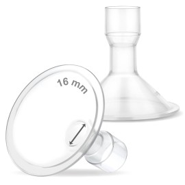 Maymom MyFit 16 mm Small Shields, Compatible with Medela Breast Pump- PersonalFit, Freestyle, Harmony, Maxi, Flex Connector, Connect to Widemouth/Narrow Connector, 2pcs