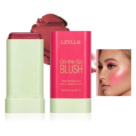 Cream Blush Stick,Waterproof Multi Makeup Cream Stick,Lightweight,Long-lasting,Easy To Use,2 in 2 Multi Blush for Cheeks & Lip Tint & Eyeshadow Makeup,Suitable for All Skin B