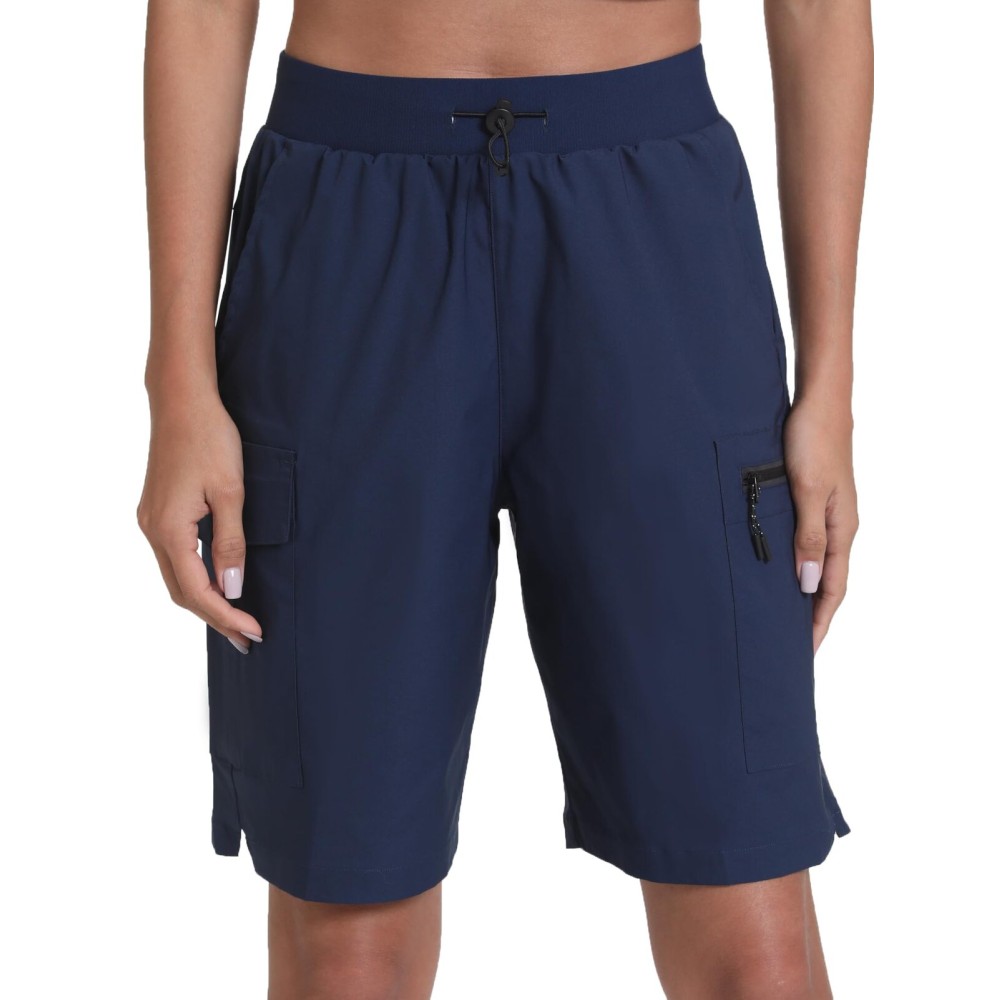 Rrosseyz Women\'s Hiking Cargo Shorts with Pockets Quick Dry Athletic Gym for Women Exercise Lounge(Dark Blue,XXL)