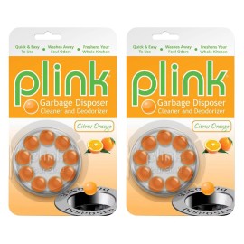 Plink Garbage Disposer Cleaner and Deodorizer, Freshener & Odor Removing Balls, Easy to Use - 20 Count, Orange
