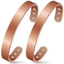 Copper Bracelets for Women & Men: Magnetic Bracelets with 8 Magnets, 3500 Gauss, 100% Pure Copper