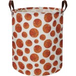 HKEC 19.7 Basketball Laundry Basket,Dirty Clothes Laundry Hamper,Waterproof Foldable Toys Storage Bin,Room Decor, Gift Baskets, Baby Nursery Hamper(Bright basketball)
