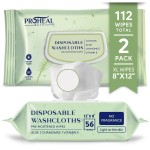 Large Wet Wipes for Adults - 2 Pack of 12x8 Disposable Body Wipes - Fragrance Free with Aloe, Chamomile, and Vitamin E - for Bathroom and Travel
