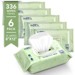 X Large Wet Wipes for Adults - 6 Packs of 56 [336 Count] Disposable Incontinence Wipes, 12 x 8 Adult Wipes for Elderly - Personal Body Wipes for Women and Men, Pre Moistened Adult Washcloths