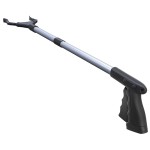 FitPlus 2024 Upgrade PowerGrip T9, Grabber Reacher Tool, Wide Jaw, Foldable, Steel Cable, with 96 Grip Points for Firm Grip, 32 with Magnet (Black, 32 Inch)