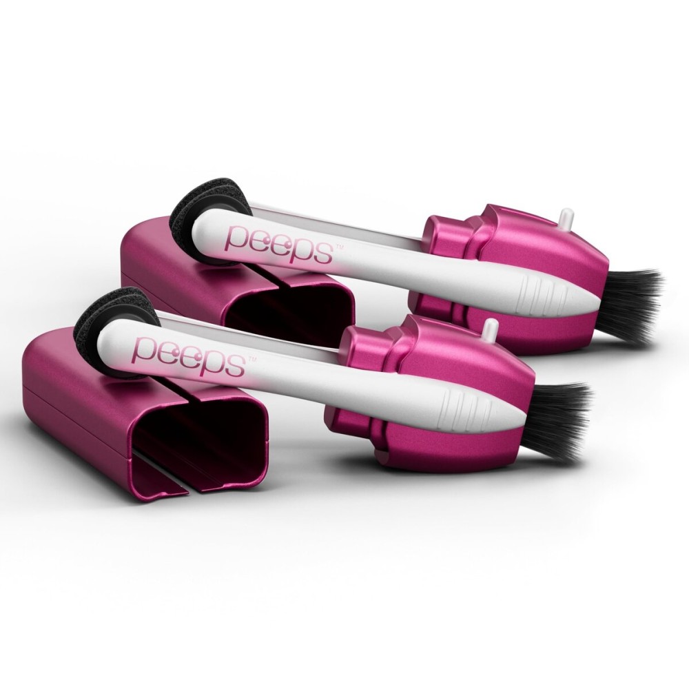 CarbonKlean Peeps Glasses Cleaner - for Eyeglasses, Reading Glasses, and More - Lens Cleaner with Carbon Microfiber Tech - Soft Touch Pink - 2 Count