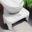 Recximi Toilet Stool Squat Adult, Pooping Foot Stool for Adults, Travel Potty Squatting Stool for Toilet, Step for Seniors, Toilet Assistance Steps Poop Bench for Feet, White