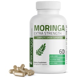 Bronson Moringa Extra Strength Capsules Moringa Oleifera Powder, 60 Count