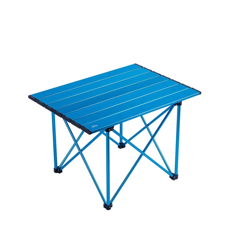 iClimb Ultralight Compact Camping Folding Table with Carry Bag (Reinforced Blue - L)