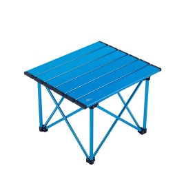 iClimb Ultralight Compact Camping Folding Table with Carry Bag (Reinforced Blue - S)