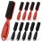 NICEMOVIC Barber Clipper Cleaning Brushes, 10 Pcs Plastic Handle Nylon Bristles, Anti-Slip Handle Mini Brush Bulk Set, Duster Manicure Brush for Hair Styling Tools, Kitchen Sink, Shoes (Black&Red)
