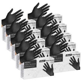 PEIPU Vinyl Disposable Gloves,Small,1000 Pack,Powder Free,Cleaning Service Gloves, Latex Free