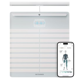 WITHINGS Body Scan - Smart Scale with Segmental Body Composition Analysis, Weighing Scales Body Weight & Vascular Age, Visceral Fat, Heart Rate, iOS/Android