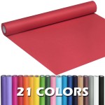 PerkHomy Red Kraft Paper Roll 17.5 x 960 (80\') for Gift Wrapping Bulletin Board Bouquet Flower Kids Wall Art Craft Packing Moving Shipping Parcel Postal Floor Covering Table Runner 80GSM 55LB (Red,