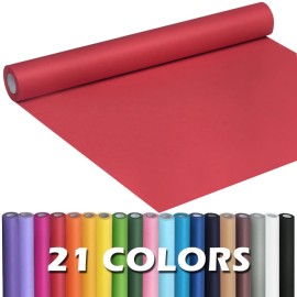 PerkHomy Red Kraft Paper Roll 17.5 x 960 (80\') for Gift Wrapping Bulletin Board Bouquet Flower Kids Wall Art Craft Packing Moving Shipping Parcel Postal Floor Covering Table Runner 80GSM 55LB (Red,