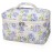 Large Makeup Bag, Cute Cosmetic Bag for Women Girls, Floral Coquette Aesthetic Toiletry Bag, Travel Make Up Organizer Bag (light blue)