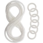 Chew Necklaces for Sensory Kids, 12 Pcs Clear Coil Chewy Necklaces Stretchy Bracelet for Boys Girls with Autism ADHD SPD,Oral Motor Chewable Necklace Reduce Anxiety and Fidgeting Stress