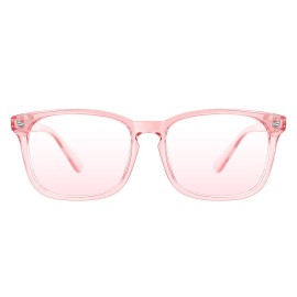 TIJN Blue Light Blocking Glasses for Women Men Clear Frame Square Nerd Eyeglasses Anti Blue Ray Computer Screen Glasses