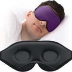 MABAO Sleep Mask for Side Sleeper, Eye Mask for Sleeping Women Men, 3D Contoured Cup No Eye Pressure 100% Light Blocking Sleeping Mask with Adjustable Strap Night Blindfold Flight, Travel, Nap, Purple