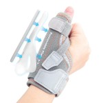 CURECARE New Upgraded 2 in 1 Thumb Brace, Removable Thumb Spica Splint Left Right Hand with 3 Level Stability, Reversible Thumb Support for CMC, De Quervains Tendonitis, Trigger Thumb (M/L, Grey)