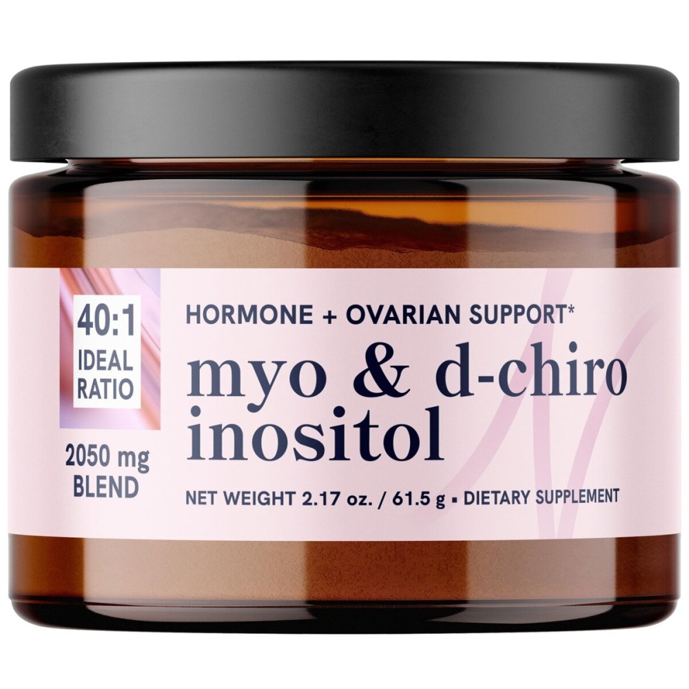 Myo-Inositol & D-Chiro Inositol Powder | Hormone Balance for Women | Ideal 40:1 Ratio | Myo 2000mg, D Chiro 50mg | Regulate Menstrual Cycle and Support Ovarian Health | 30 Servings, 2.17 oz.