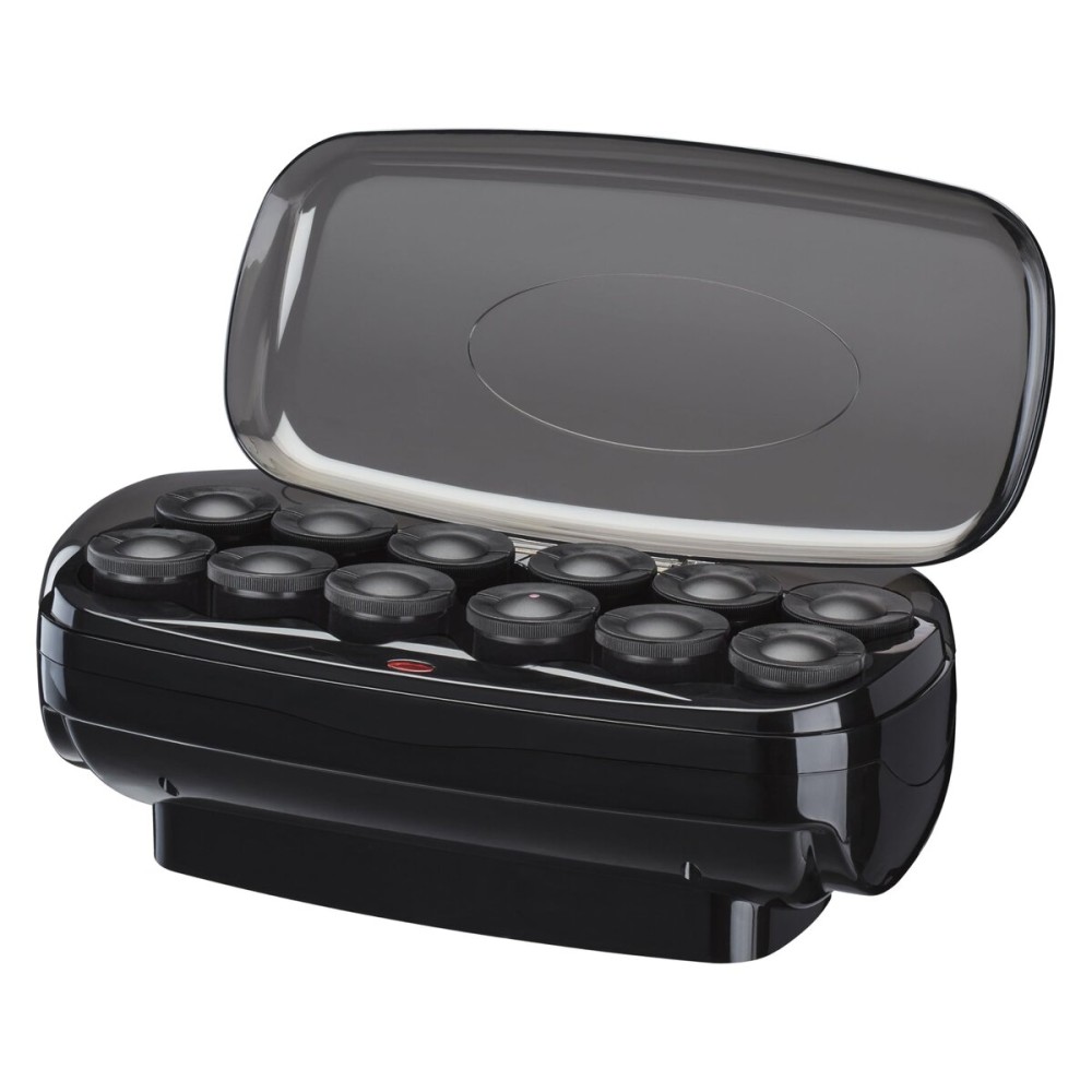 Conair Hot Rollers for Long, Medium & Short Hair, 12 Jumbo 1  Heated Hair Rollers with Clips, Hot Curlers for Women, Volume & Curls, Amazon Exclusive, Black