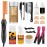 Hot Comb Set 19 Pcs, Electric Hair Straightener Curling Iron for Natural Black Hair Wigs Pressing with Wig Glue