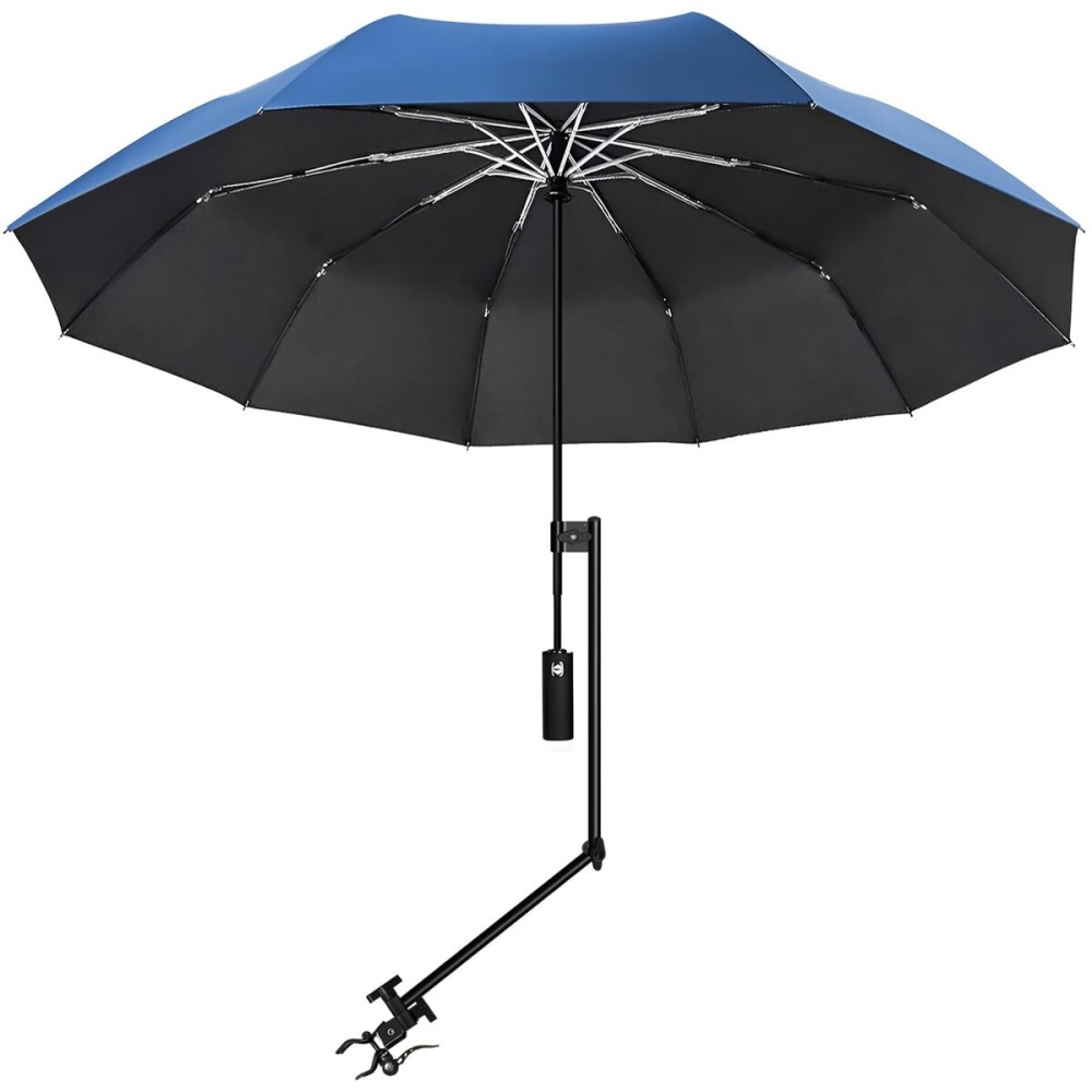 XLINGZA UPF 50+ Beach Umbrella with Adjustable Universal Clamp
